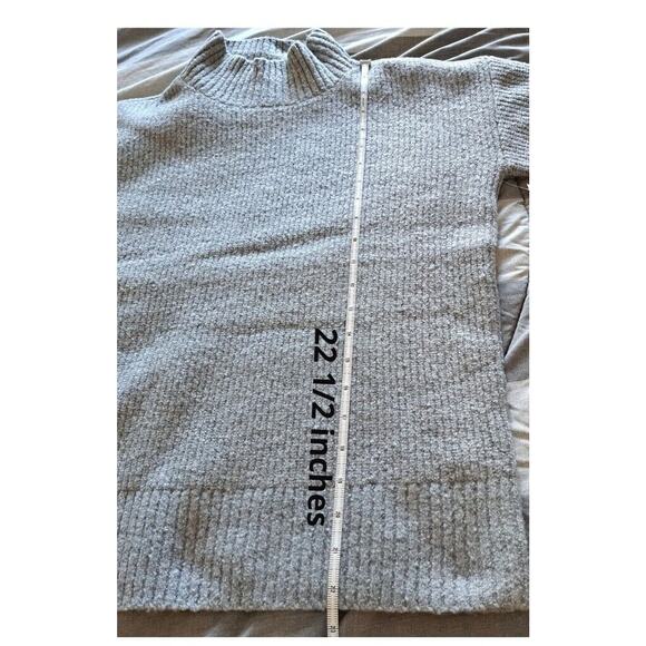 Goodthreads Women's Boucle Shaker‎ Stitch Balloon-Sleeve Gray Heather Sweater S - Picture 2 of 11